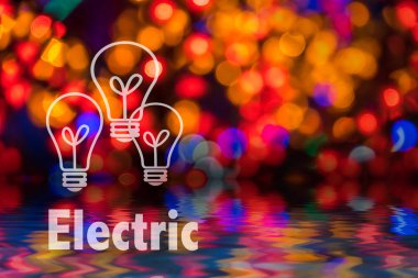 Soyut dairesel bokeh arka planını Led bulblight