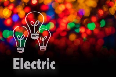 Soyut dairesel bokeh arka planını Led bulblight