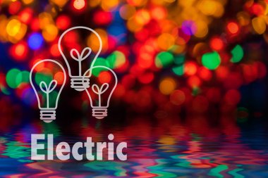 Soyut dairesel bokeh arka planını Led bulblight