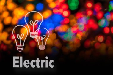 Soyut dairesel bokeh arka planını Led bulblight