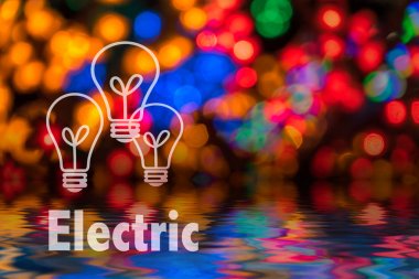 Soyut dairesel bokeh arka planını Led bulblight