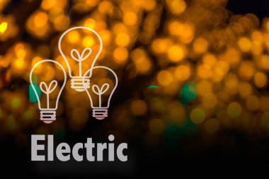 Soyut dairesel bokeh arka planını Led bulblight