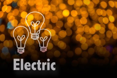 Soyut dairesel bokeh arka planını Led bulblight