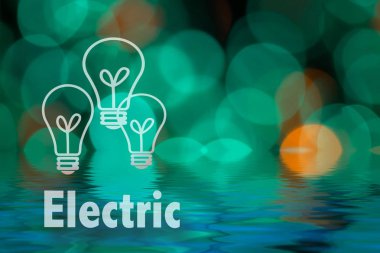 Soyut dairesel bokeh arka planını Led bulblight