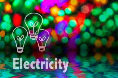 Dairesel bokeh arka plan Led ampul