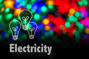 Dairesel bokeh arka plan Led ampul