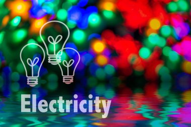 Dairesel bokeh arka plan Led ampul