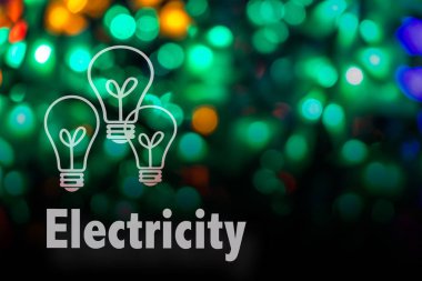 Dairesel bokeh arka plan Led ampul