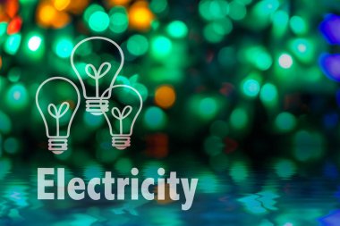 Dairesel bokeh arka plan Led ampul