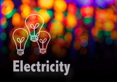 Soyut dairesel bokeh arka planını Led ampul