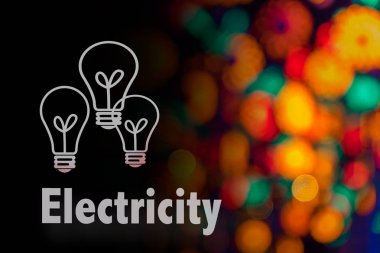 Soyut dairesel bokeh arka planını Led ampul