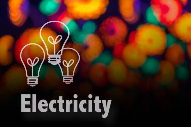 Soyut dairesel bokeh arka planını Led ampul