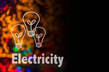 Soyut dairesel bokeh arka planını Led bulblight