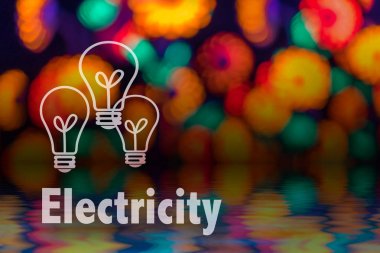 Soyut dairesel bokeh arka planını Led ampul