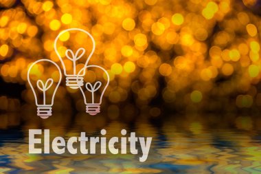 Soyut dairesel bokeh arka planını Led bulblight