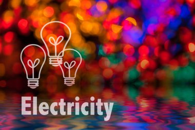 Soyut dairesel bokeh arka planını Led bulblight