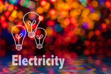 Soyut dairesel bokeh arka planını Led bulblight