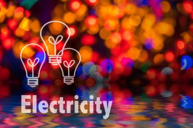 Soyut dairesel bokeh arka planını Led bulblight