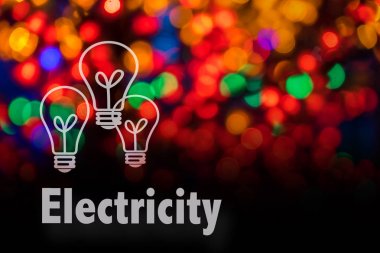 Soyut dairesel bokeh arka planını Led bulblight