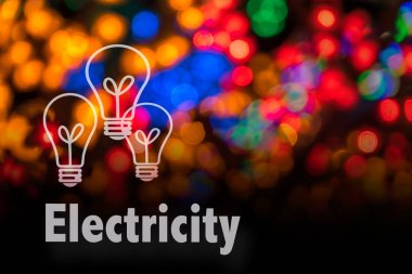 Soyut dairesel bokeh arka planını Led bulblight