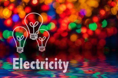 Soyut dairesel bokeh arka planını Led bulblight