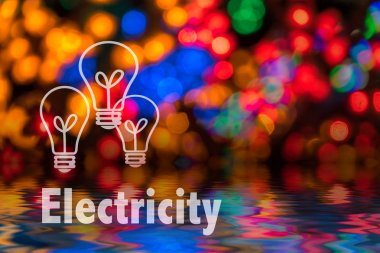 Soyut dairesel bokeh arka planını Led bulblight