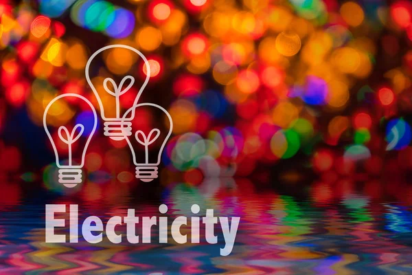 Soyut dairesel bokeh arka planını Led bulblight