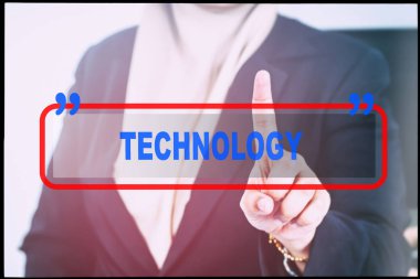 teknoloji metin konsepti.