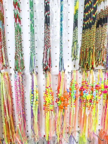 Milan Italy May 2017 Rows Colorful Bracelets Street Market — Stock Photo, Image