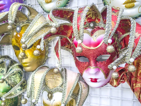 Venecia Italia Mayo 2017 Souvenirs Máscaras Carnaval Comercio Callejero Venecia — Foto de Stock