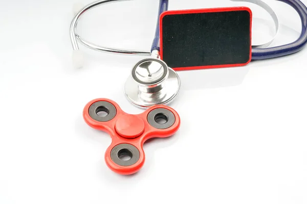 Fidget Spinner Com Conceito Terapia Autista — Fotografia de Stock