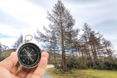Pusula ve sokak arka plan glentenner kamp alanında, Yeni Zelanda