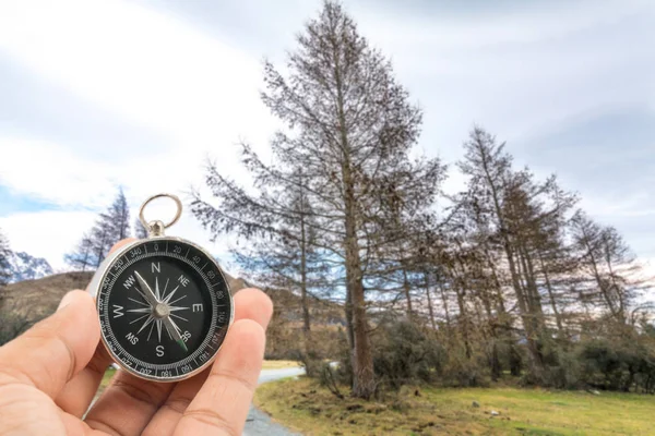 Pusula ve sokak arka plan glentenner kamp alanında, Yeni Zelanda