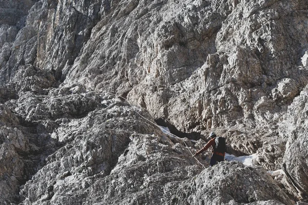 Sobre la vía ferrata — Foto de Stock