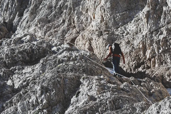 Sobre la vía ferrata — Foto de Stock