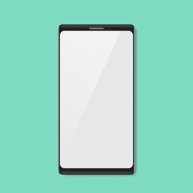 Renkli arka planda gerçekçi modern akıllı telefon