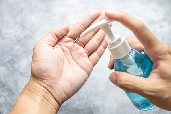 People are using hand gel to washing hands for clean from dirt such as covid-19 or corona viruses.