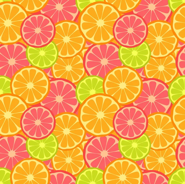 Colección Rodajas Cítricos Naranja Limón Lima Pomelo Conjunto Iconos Aislados — Vector de stock