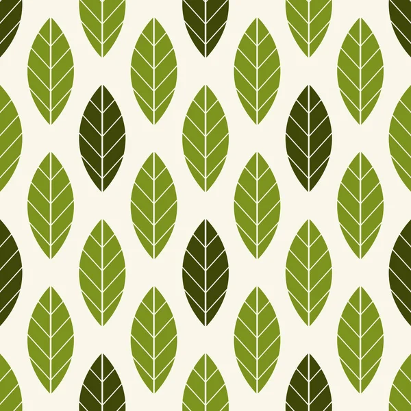 Seamless Leaves Pattern Leaf Background — Stock Vector
