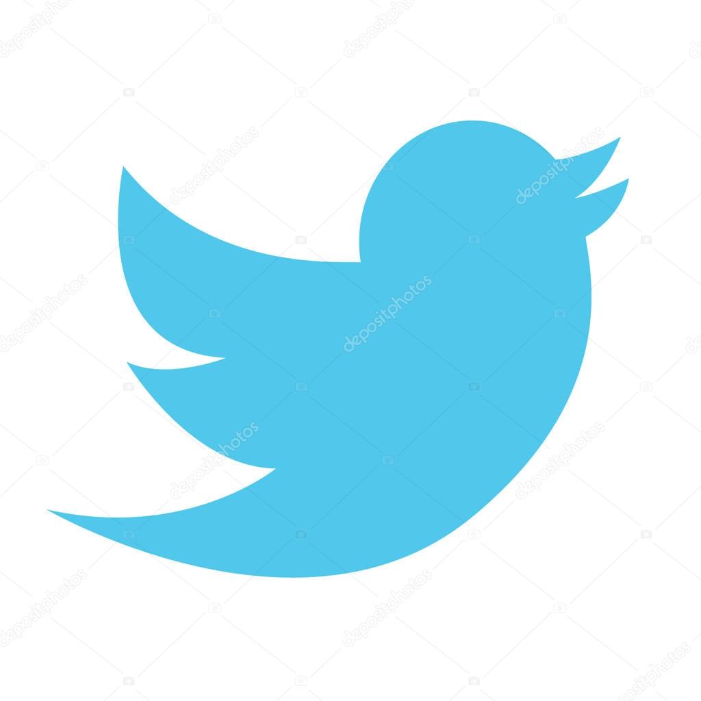 Bird blog icon isolated on white
