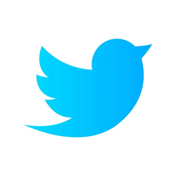 Blaues Vogel-Symbol isoliert auf weißem Hintergrund — Stockvektor