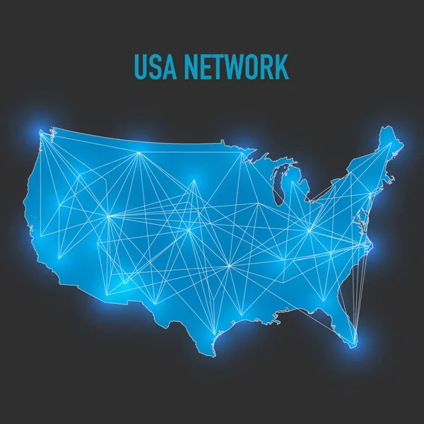 Soyut telekomünikasyon ağ haritası. İş conections. VEC