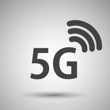 5g hızlı internet simgesi. Vektör çizim. 
