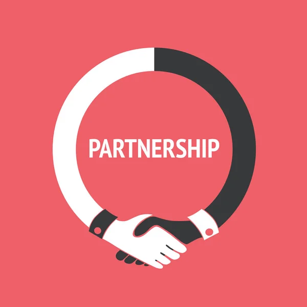 Partnerskap platt design bild för företag. — Stock vektor