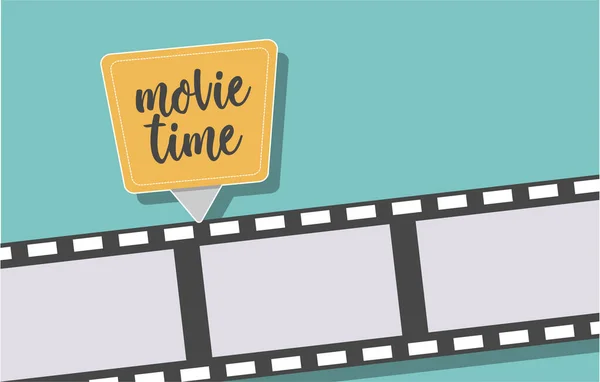 Film Time Banner Voor Filmprojecten Vectorillustratie — Stockvector