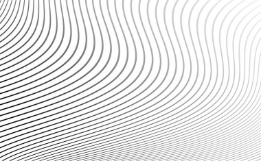 Soyut geometrik perspektif dikey çizgiler beyaz ve gri gradyan renk arkaplanı.