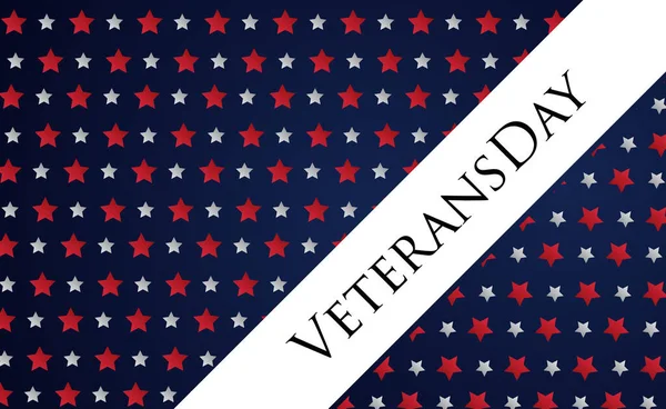 Veterans Day holiday banner with US flag on the background. Vector illustration
