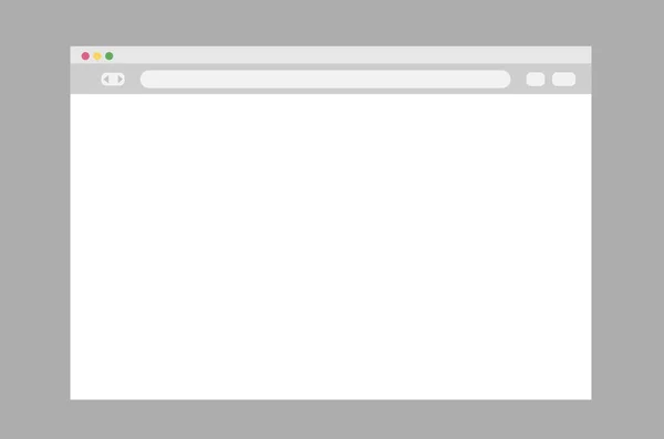 Browser Window Flat Vector Icon Window Internet Browser Απλό Επίπεδο — Διανυσματικό Αρχείο