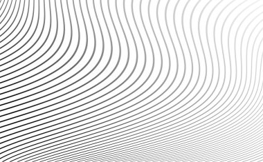 Soyut geometrik perspektif dikey çizgiler beyaz ve gri gradyan renk arkaplanı.