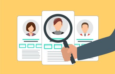 Farklı hesaplar ve büyüteçle profil konsepti aranıyor. 